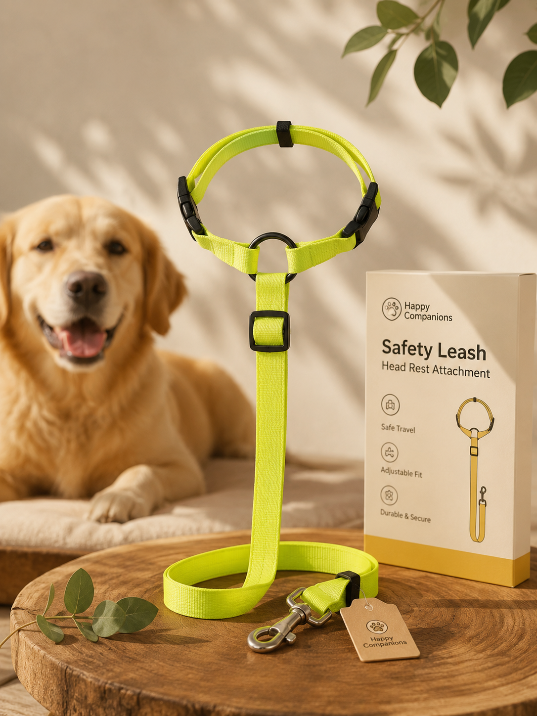 Car Headrest Safety Leash Attachment
